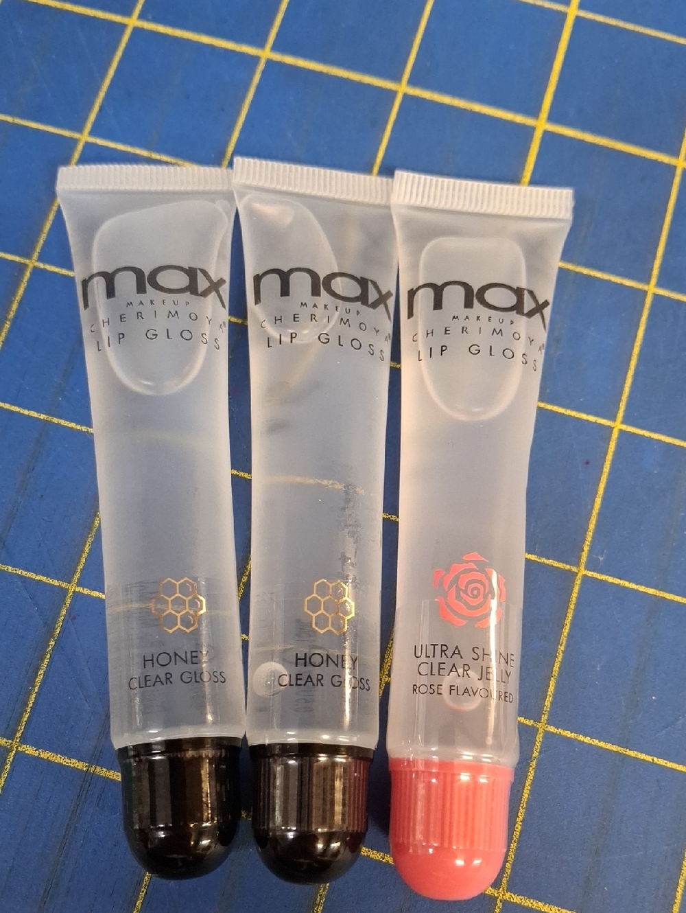 Max Makeup CheriMoya Ultra Lip Gloss 15ml - Set of 2 Honey & 1 Rose
